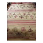 ŞENER HOME Hayat Ağacı Desen Baskılı 200x240 Cm. Çift Kişilik (BATTAL) Tek Pike - Pembe