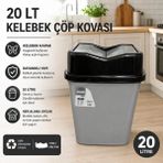 Şenfa Home 20 Lt Kelebek Kapaklı Çöp Kovası