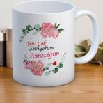 Seni Çok Seviyorum Anneciğim Baskılı Anneler Günü Hediyelik Kupa Mod2