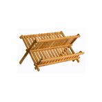 Senin Dükkanın Bambu Katlanabilir Tabaklık Bulaşıklık Küçük Boy 39 Cm X 32 Cm X 20 Cm