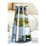 Senin Dükkanın Borosilikat Cam Metal Kapaklı Lüks Sürahi 1900 ml (FÜME) ESK