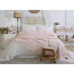 Senka Şaheser Home Collection Müslin Yatak Örtüsü Çift Kişilik Pamela Pudra