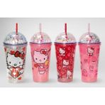 Senka Sevimli Hello Kitty Işıklı Pipetli Boncuklu Suluk & Bardak 400 ml ALK3145 - Tipi - Ölçü