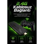 Senka Tv Uyumlu Kablosuz Oyun Konsolu Çift Gamepadli Klasik Arcade Oyun Cihazı Seti