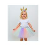 Şenkız Taçlı Doğum Günü Unicorn Renkli Tütü Kız Çocuk Etek