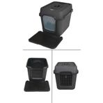 SENNEDİLERSEN Alfa XXL 3 Fonksiyonlu Ultra Lüx Kapalı Kedi Tuvaleti ve Kedi , Köpek Taşıma Çantası 67 x 52 x 51 Cm