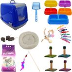 Sennedilersen Eko Kedi Başlangıç Seti Mavi 10 Parça - 50 x 39 x 37 cm