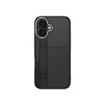 Senon Apple iPhone 16 Plus Kılıf M-safe Şarj Özellikli Karbon Fiber Görünümlü Zore Antina Kapak Siyah-Gri
