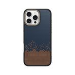 Senon Apple iPhone 16 Pro Kılıf M-safe Şarj Özellikli Karbon Fiber Görünümlü Zore Antina Kapak Mavi