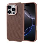 Senon Apple iPhone 16 Pro Max Kılıf Magsafe Uyumlu Karbon Fiber Görünümlü Zore Troy Kapak Gold