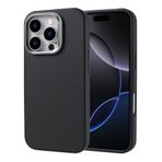 Senon Apple iPhone 16 Pro Max Kılıf Magsafe Uyumlu Karbon Fiber Görünümlü Zore Troy Kapak Siyah