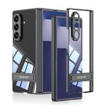 Senon Galaxy Z Fold 7 Kılıf Kamera Korumalı Şeffaf Tasarımlı Zore Lego Standlı Kapak (Siyah)