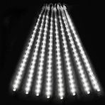 Senon Kayar LED Meteor Işıklar Akan Efektli LED Aydınlatma 8 Saçaklı 50 cm 3,2 Metre Düğün Nişan Parti Yılbaşı Süsü Veranda Ve Balkon Süslemesi (Beyaz)