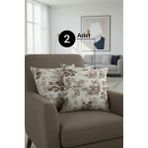 Senpai Chevron Bohem Dekoratif Punch Yastık Kırlent Kılıfı 2 Adet | 45X45 Hayat Ağacı Kahverengi - 45 x 45 cm - Bej - Kahve