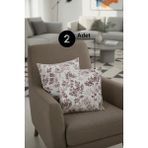Senpai Chevron Bohem Dekoratif Punch Yastık Kırlent Kılıfı 2 Adet | 45X45 Hayat Ağacı Pembe - 45 x 45 cm - Bordo - Pembe