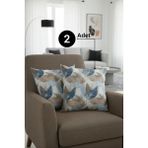 Senpai Chevron Bohem Dekoratif Punch Yastık Kırlent Kılıfı 2 Adet | 45X45 Sonbahar Rüyası Mavi - 45 x 45 cm - Mavi - Lacivert