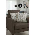 Senpai Chevron Bohem Dekoratif Punch Yastık Kırlent Kılıfı 2 Adet | 45X45 Zen Dalga Kahverengi - 45 x 45 cm - Acı Kahverengi