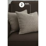 Senpai Chevron Bohem Dekoratif Punch Yastık Kırlent Kılıfı | 45x45 Kahverengi