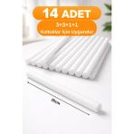 Senpai Koltuk Örtüsü Kaydırmaz Sünger Çubuk 14 Adet 35 cm Koltuk Kılıfı Sabitleyici | 3+3+1+1 Uygun - 35 x 35 cm - Beyaz