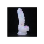 Sens Dildo Renkli Benekli Tırtıklı Ultra Yumuşak Şeffaf Realistik Yapay Penis - Birinci Sınıf Silikon, Ultra Emme Tabanı, Kemer Uyumlu, Vücut Güvenliği, Temizlemesi Kolay, Solo ve Partnerli Kullanım