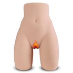 Sens Nicole Isıtmalı Titreşimli 2 İşlevli Anal Vajina Çift Giriş Yarım Vücut Mastürbatör 5.7 KG 39 CM Boy Realistik Manken Erkekler İçin Dolgun Kalça Mastürbatör Ayarlanabilir Pozisyon İskelet Sistem