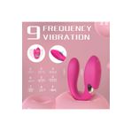 Sens Pembe Renkli, Şarjlı Kumandalı Eğilebilir G-Spot ve Klitoris Emiş Uyarıcı 2in1 U Tipi Çift Vibratör, 9 Titreşim ve Emiş Modu, USB Şarjlı, IPX7 Su Geçirmez, Kablosuz Kumanda, Sessiz U Vibratör