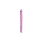Sens Realistik Dokuda Çift Taraflı Dildo, 34 CM Uzunluğunda, Gerçekçi Yapay Penis, Çift Uçlu, Mor Renk, Damarlı Doku ve Testis Detayları, Şekil Alabilir, Strap-On Kemeri ile Kullanılabilir, Uzun Dildo