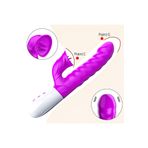 Sens Şarjlı Akıllı Isıtma Dil Hareketli Güçlü Titreşimli G-Spot ve Klitoris Uyarıcı 2in1 Yapay Penis Rabbit Vibratör, USB Şarjlı, Su Geçirmez, 7 Titreşim ve Dil Hareketi, Isı Kontrollü Tavşan Vibratör