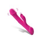 Sens Şarjlı Çift Motorlu G Nokta ve Klitoris Uyarıcı 2in1 Rabbit Yapay Penis Vibratör, USB Şarjlı, IPX7 Su Geçirmez, 9 Titreşim Modlu, Erkek & Kadın Kullanım, Pembe Titreşimli Dildo Vibratör Sex Toys