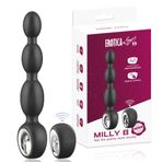 Sens Şarjlı Kablosuz Uzaktan Kumandalı Tutma Aparatlı Güçlü Titreşimli Eğilebilir Dereceli Boncuk Tasarımı Prostat Masaj Uyarıcı Anal Beads Vibratör, Kadın & Erkek Kullanım