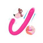 Sens Şarjlı Otomatik İleri Geri Hareketli ve Titreşimli Strapless Çift Yönlü Yapay Penis Vibratör, 9 Titreşim Modu, 2 Motorlu, USB Şarjlı, Su Geçirmez, Eller Serbest Kullanım, Eller Serbest Vibratör