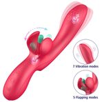 Sens Şarjlı Su Geçirmez Klitoris G Nokta Uyarıcı 2 in 1 Vibratör,Güçlü Titreşimli Aşağı Yukarı Çırpma Hareketi,Eğik Tasarım,Kadınlar İçin Yüksek Performanslı Seks Oyuncağı,Tahrik Tatmin Edici Vibratör