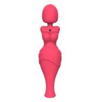 Sens Sex Shop Manyetik Şarjlı Kadın Vücudu Şeklinde Özel Tasarıma Sahip Çift Taraflı Kullanılabilir, Emiş Güçlü, Meme Ucu, Klitoris ve Vücuttaki Erojen Bölgeleri Uyarıcı Masaj Aleti - Wand Massager
