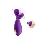 Sens Sex Shop Usb Şarjlı Kolay Tutulabilir Tutma Aparatlı, Aynı Anda Vajina Çevresini ve Klitoris Bölgesi Uyarıcı, Güçlü Titreşimli ve Emiş Güçlü, Tırtıklı Yüzeye Sahip Masaj Vibratör - Wand Sex Toys