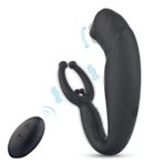 Sens Sex Shop Usb Şarjlı Uzaktan Kumandalı Aşağı Yukarı Hareketli Prostat Masaj Vibratörü - Testis Halkalı ve Perine Uyarıcı, Sessiz, Su Geçirmez Dış Mekanda Giyilebilir 2 in 1 Vibratör - Sex Toys