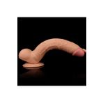 Sens Sex Toy Anal Vajina Realistik Dildo, Ultra Gerçekçi Eğilebilir ve Bükülebilir Yapay Penis, Her Zemine Sabitlenebilir Güçlü Vantuzlu Büyük Dev Boy, 27 CM Uzunluk ve 4.5 CM Kalınlık Gerçekçi Penis