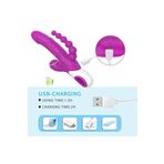 Sens Sex Toy Manyetik Şarjlı Anal Uyarıcı Boncuklar G Nokta Uyarıcı Damarlı Dildo Klitoris Uyarıcı Emiş Güçlü 3 in 1 Vibratör - Kolay Kullanım İçin Tutma Halkalı, Su Geçirmez, Sessiz,Güçlü Titreşimli!