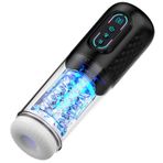 Sens Sex Toys Type-C Şarjlı 3 Dilde Kadın İnleme Sesli Aynı Anda İleri Geri Hareketli, 360° Dönen Rotasyonlu, Emiş Güçlü Gerçekçi Dokulu Tırtıklı ve Nodüllü 4in1 Tam Otomatik Realistik Cup Mastürbatör