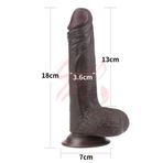 Sens Sex Toys Ultra Yumuşak, Gerçekçi Dokulu,3 Katmanlı,Kıkırdaklı Yapı,Vücudu Takip Eder,Güçlü Vantuzlu,Gerçekçi Kayan Deri,Isı Alışverişi Yapar Siyahi Yapay Penis - Realistik Siyahi Dildo 18x3.6 CM