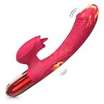 Sens V2 Şarjlı Akıllı Isıtmalı Güçlü Titreşimli G-Spot Klitoris Uyarıcı Yapay Penis 2 in 1 Dil Vibratör