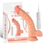 Sens Wesley - Uzaktan Kumandalı, Güçlü Vantuzlu, Eğik ve Esnek Yapı, Güçlü Titreşimli 10 Modlu, Gerçekçi Yapay Penis Realistik Dokuda Dildo 22x3.8 CM - Belden Bağlamalı Strapon Kemerle Kullanılabilir