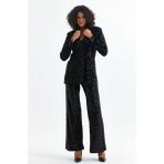 Sense Astarlı Pul Payet Abiye Ceket CKT35369 Siyah Siyah - 42