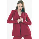 Sense Astarlı Simli Pukuro Abiye Ceket | CKT35406 Bordo - 36
