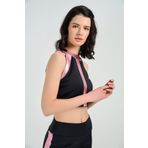 Sense BLZ31353 Pembe Pervazı Ve Ortası Varak Dalgıc Kadın Bluz