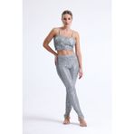 Sense Dar Paça İci Astarlı Abiye Payet Pantolon Gümüş Pnt34879Pnt34879