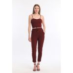 Sense PNT33885 Beli Lastikli Cepli Bağuclu Scuba Krep Pantolon