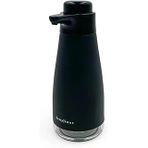 Sense Touch Manuel Sıvı Sabunluk | Paslanmaz Çelik | 450Ml Şeffaf Seviye Bölmesi | Parmak İzi Bırakmaz | Banyo Mutfak | Siyah