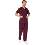 Şensel, Erkek Hastane Takım, V Yaka, Bordo -48E1215- İş Elbisesi - XL