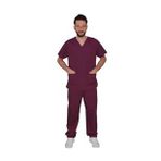 Şensel, Erkek Hastane Takım, V Yaka, Bordo (48E1215) İş Elbisesi