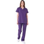 Şensel, Kadın Hastane Takım, V Yaka, Mor -48E1180- İş Elbisesi - 2XL